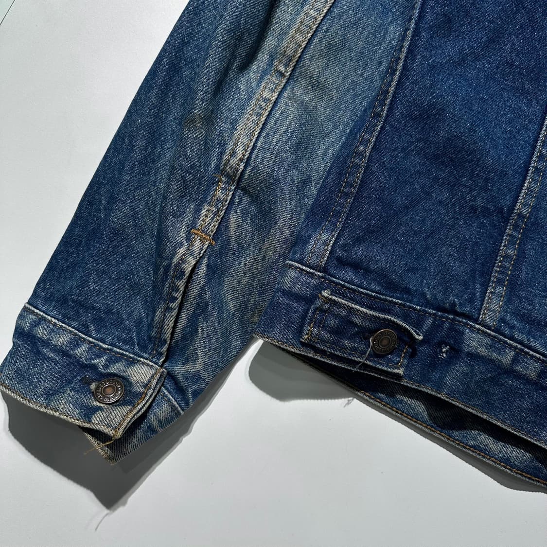 90’s USA 리바이스 체크 라이닝 데님 트러커 자켓 상품이미지7