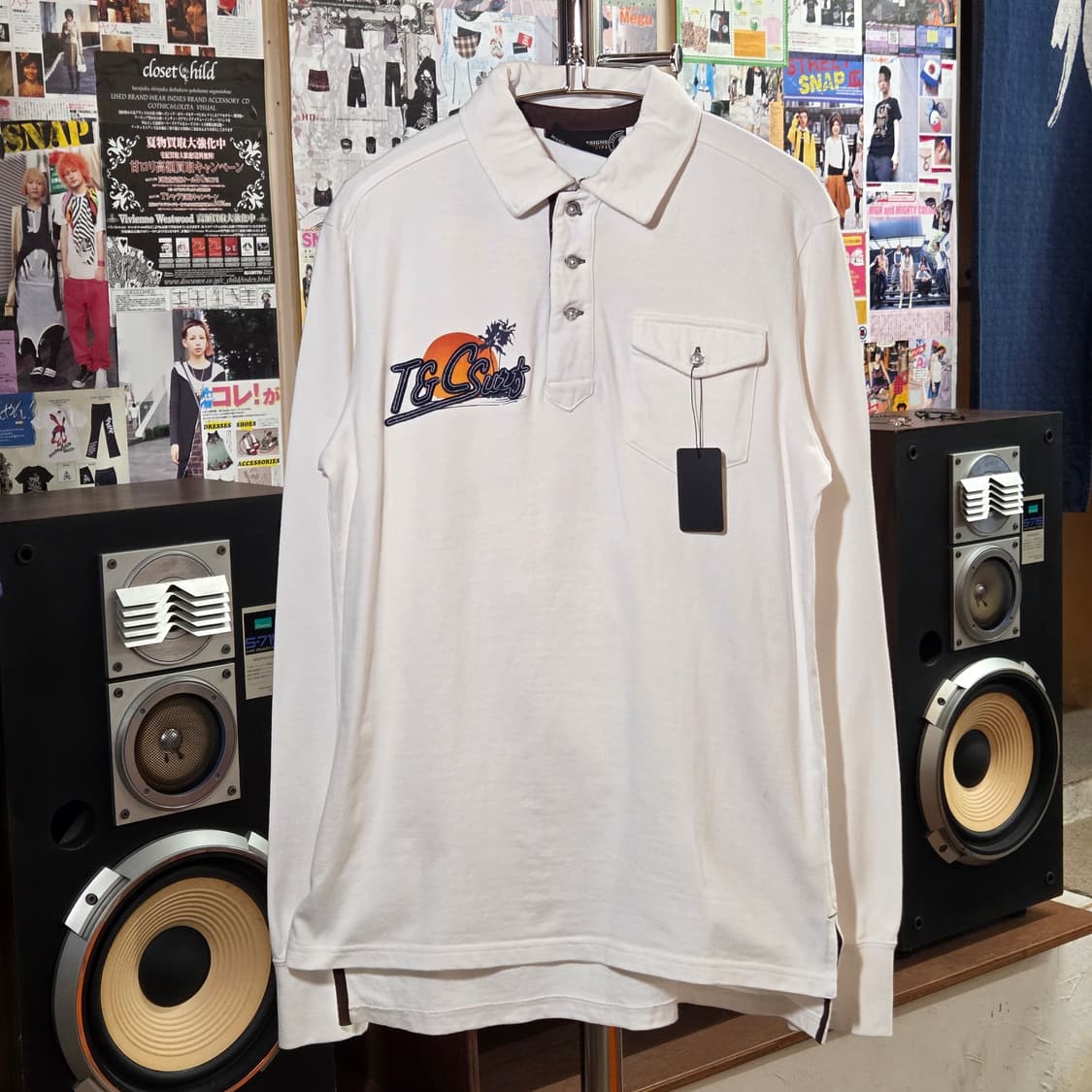 JPN 티엔씨 서프 프린팅 자수 PK 롱슬리브 상품이미지5