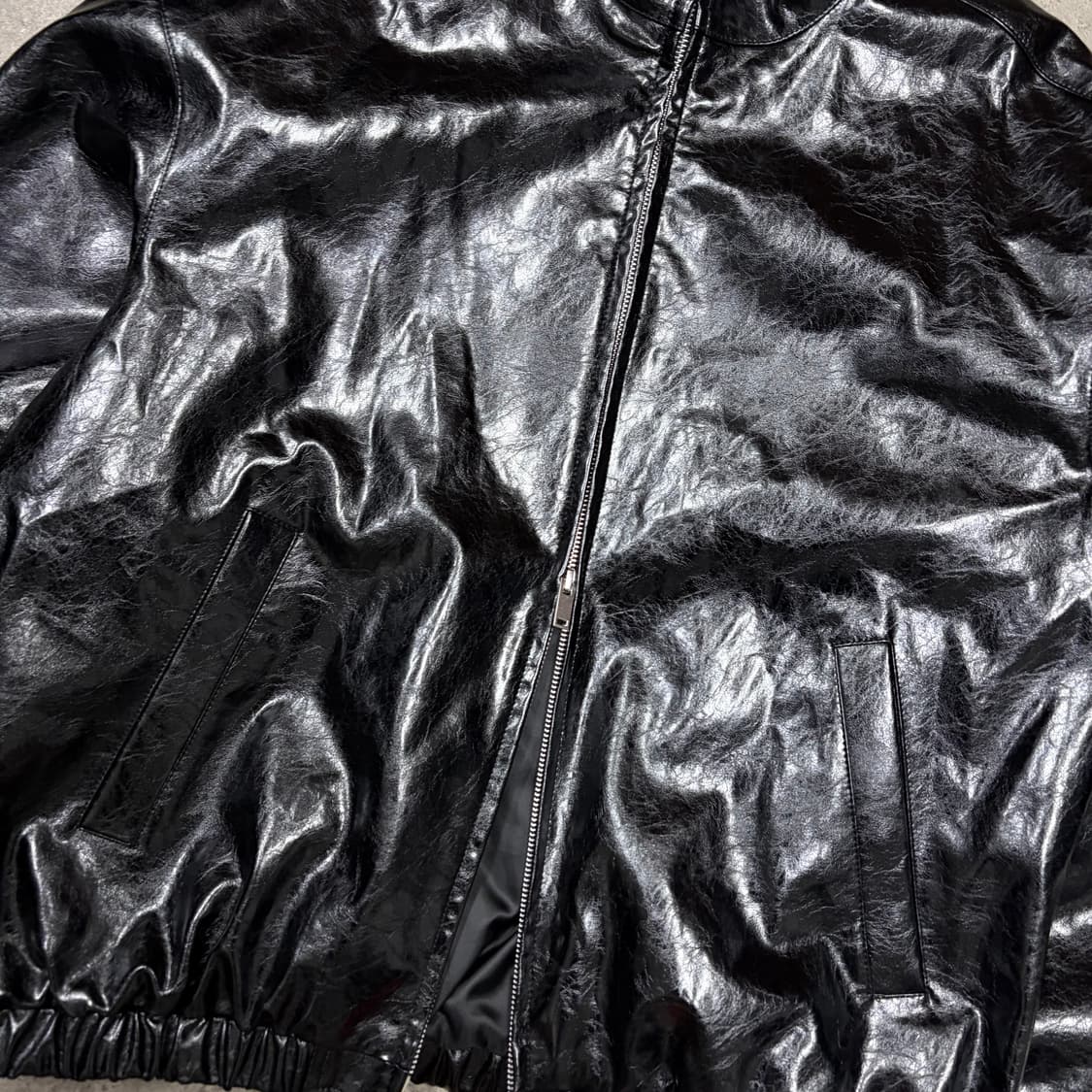 무신사 스탠다스 레더 트랙 재킷[2398] 상품이미지4