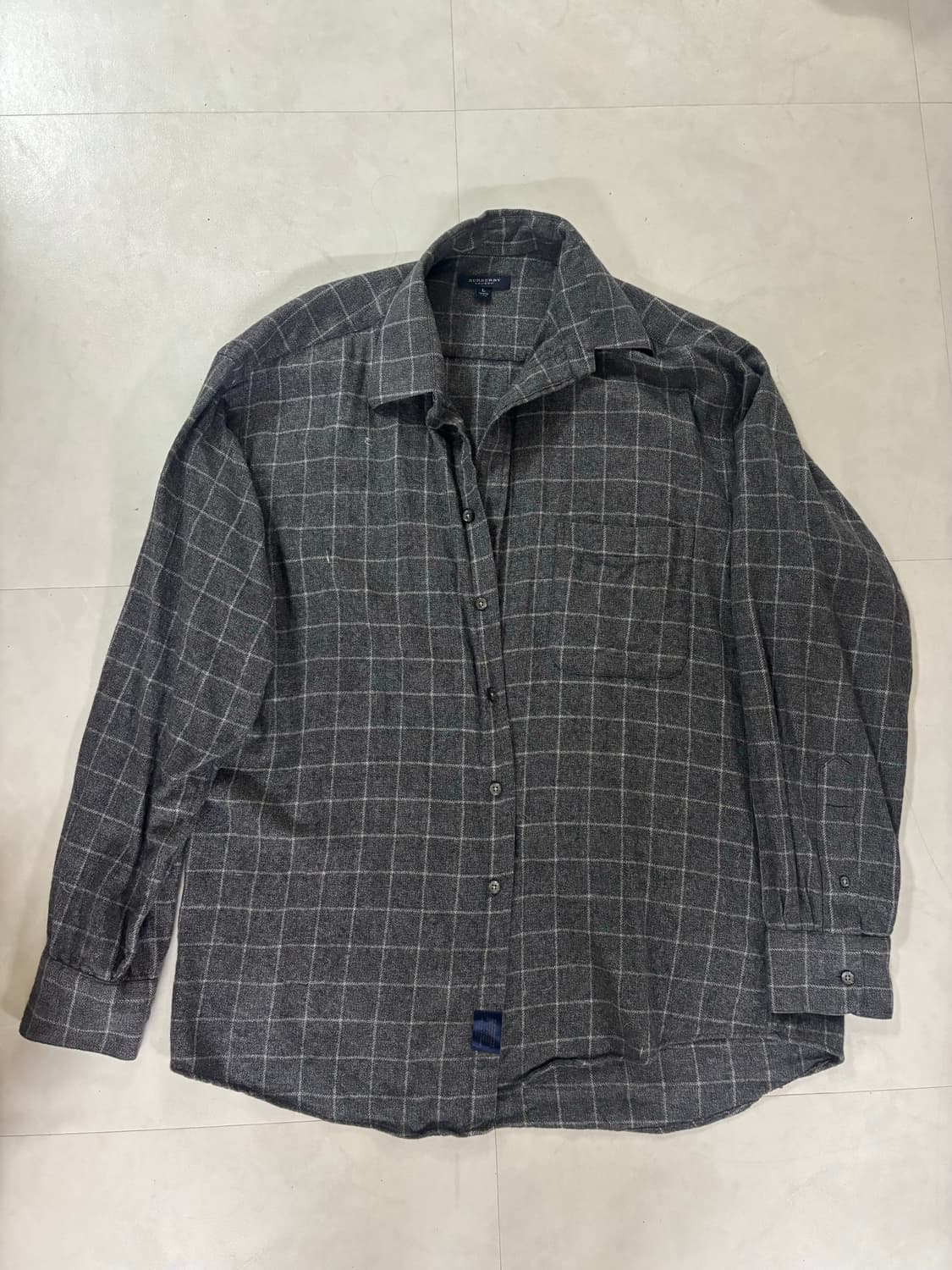 빈티지 버버리 체크 셔츠 상품이미지1