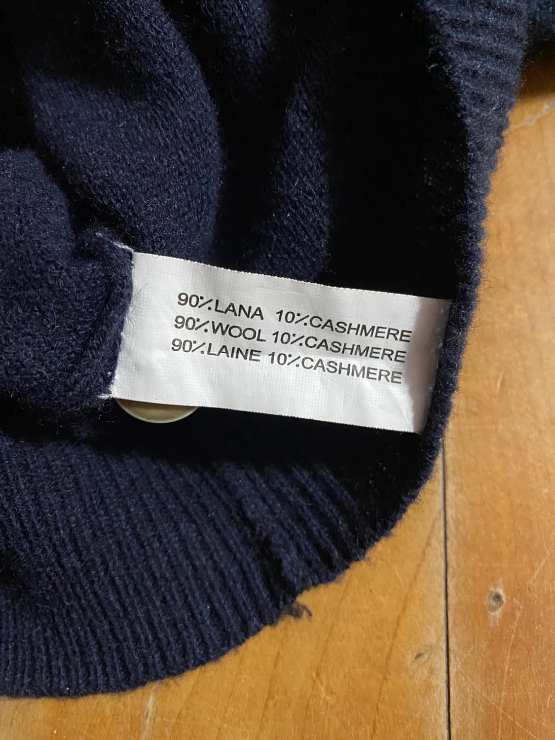 이태리 BOGGI MILANO 남성 하프넥 울&캐시미어 니트 네이비 상품이미지5