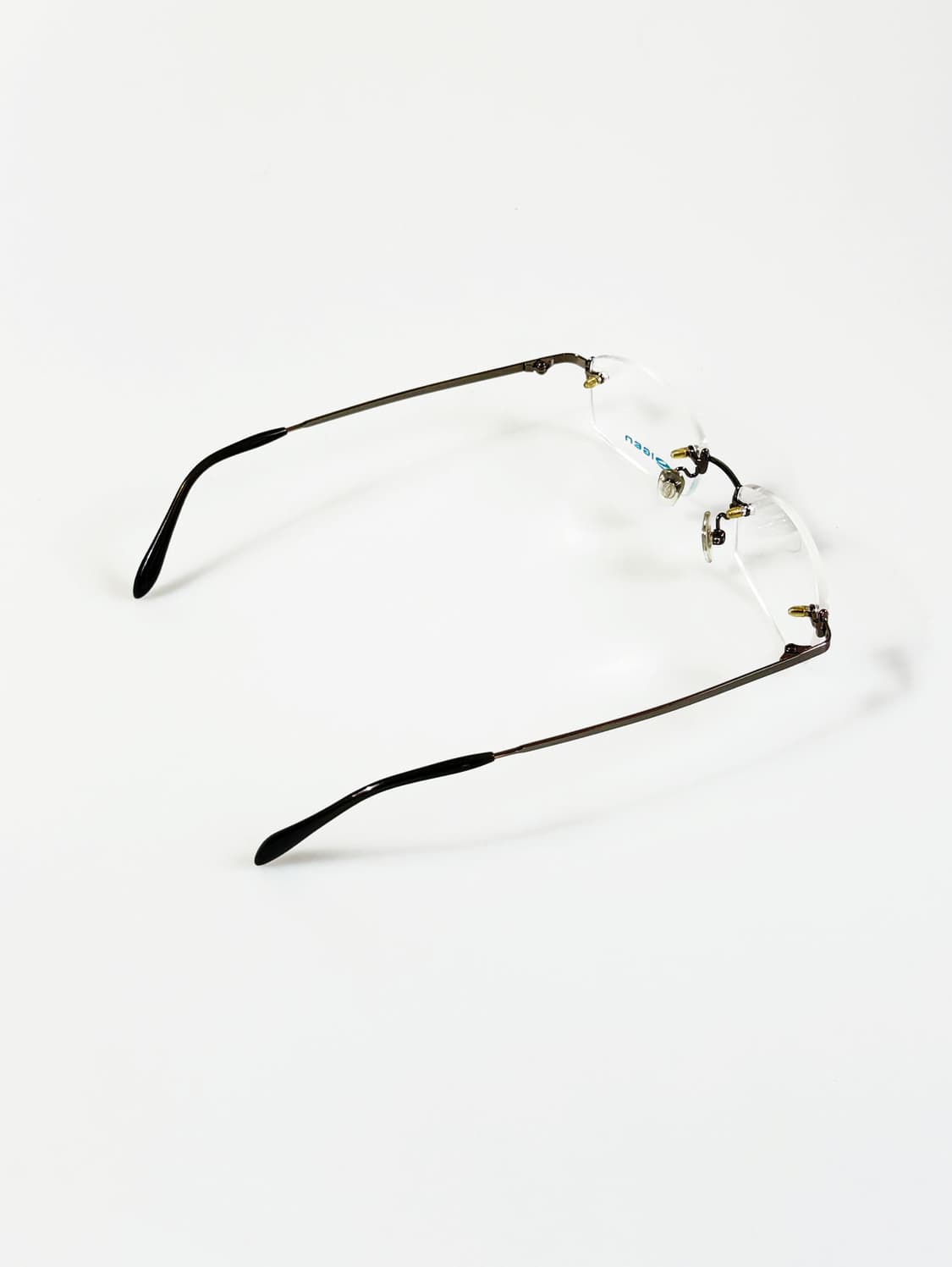 IGEN 다크실버 무테 스퀘어 메탈 프레임 빈티지 안경 상품이미지4