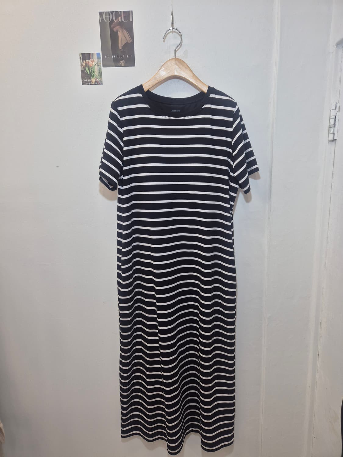 깔끔한 airrism 스트라이프 패턴의 유니클로 원피스  xl
사이즈 실 상품이미지1