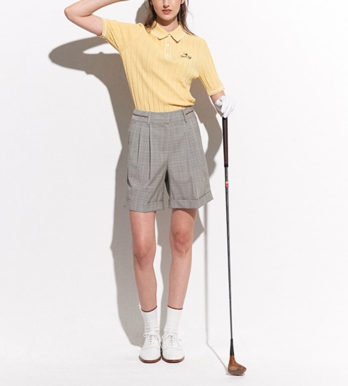 새상품)가먼트골프 쿨울 글렌체크 하프팬츠 반바지 상품이미지2