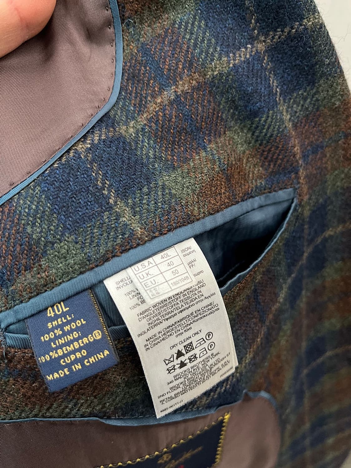 105) 브룩스브라더스 체크 울자켓  상품이미지8