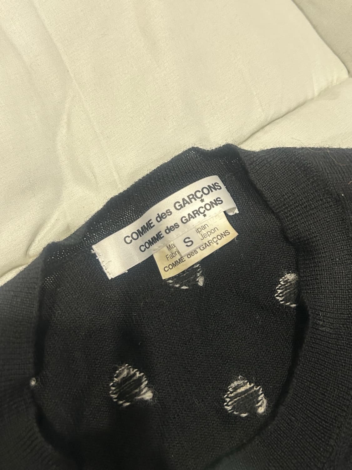 꼼데가르송 도트 가디건 상품이미지3