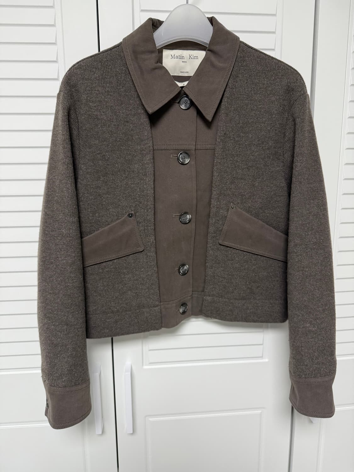 마뗑킴 믹스드 니트 트러커 자켓 상품이미지4