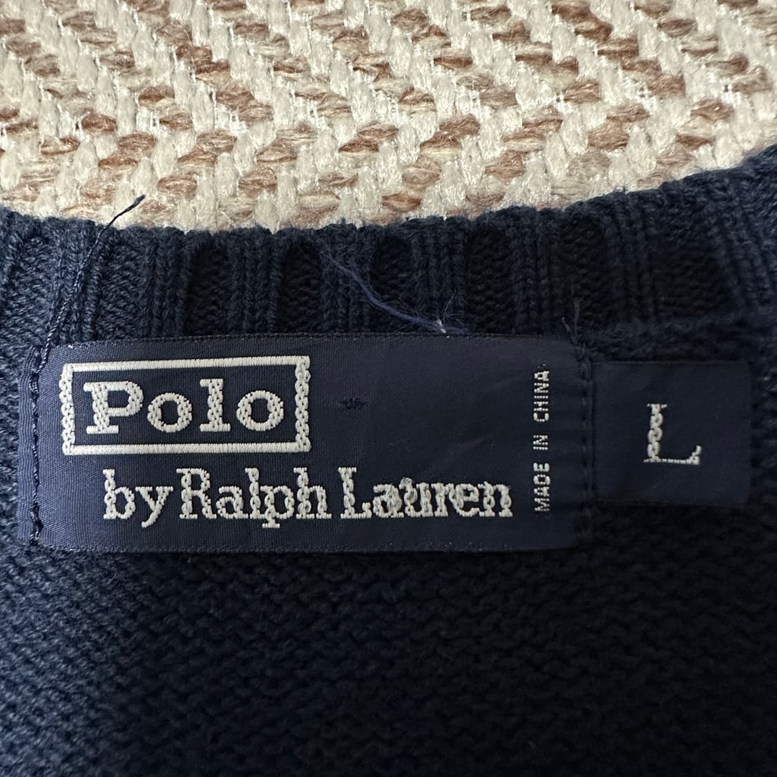 POLO RALPH LAUREN cotton knir vest navy 상품이미지4