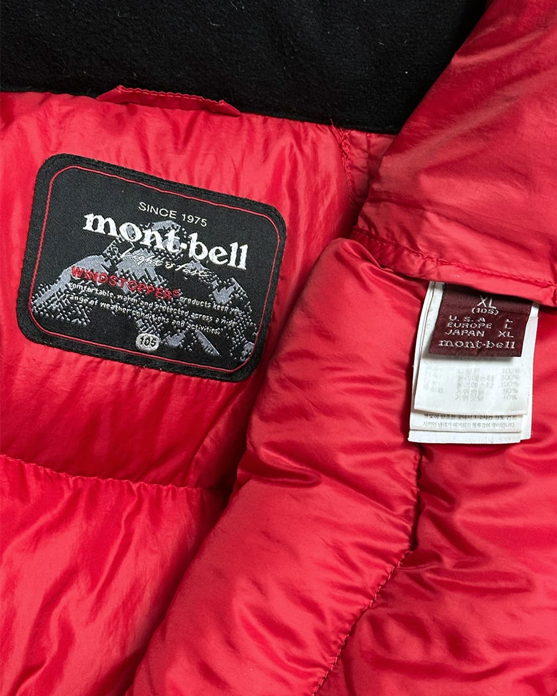 몽벨 구스다운 레드 상품이미지5