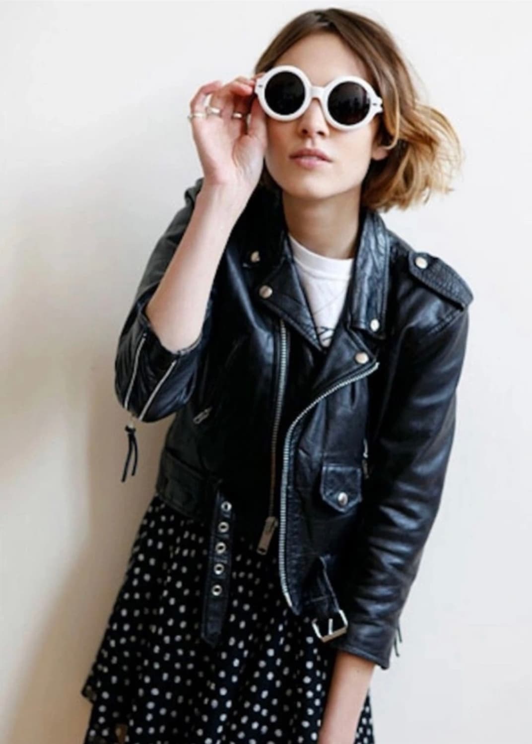 알렉사청 스타일 민스메르 가죽 자켓 상품이미지2