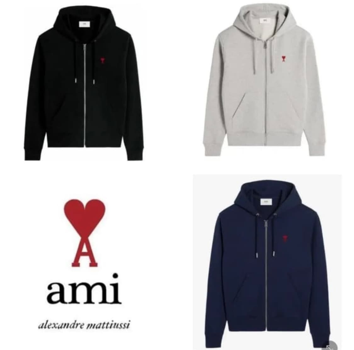 🔥[새상품/정품]🔥 아미 후드집업 스몰로고 3color 상품이미지4