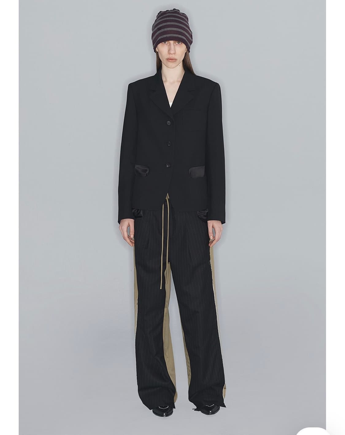 Openyy 스트라이프 레이어드 슬랙스 팬츠 상품이미지1