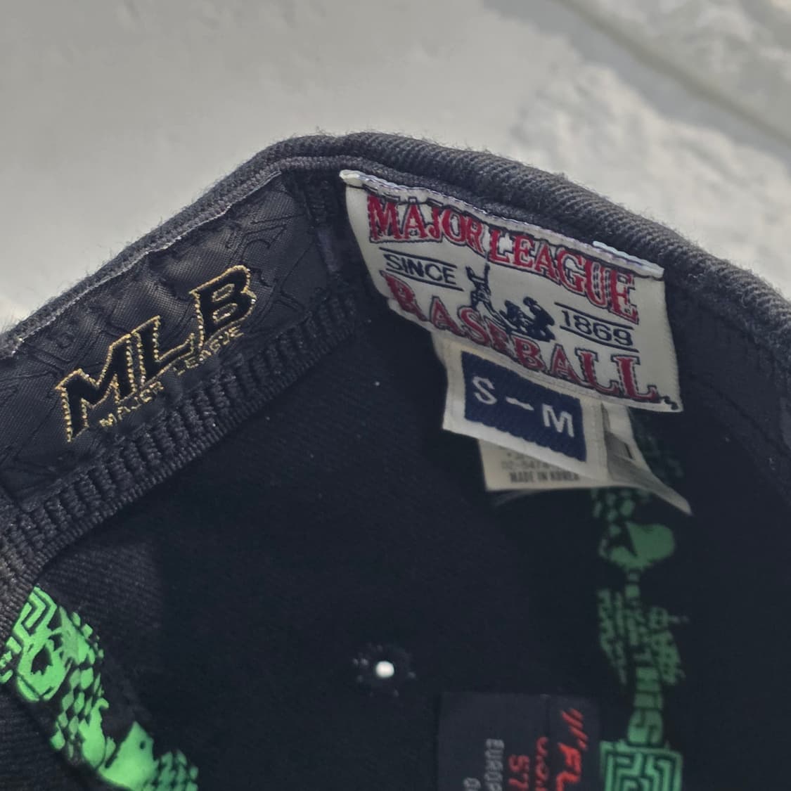 p7-6:엠엘비 오클랜드 애슬레틱스 플렉스핏 볼캡 블랙S-M (56-58 상품이미지8