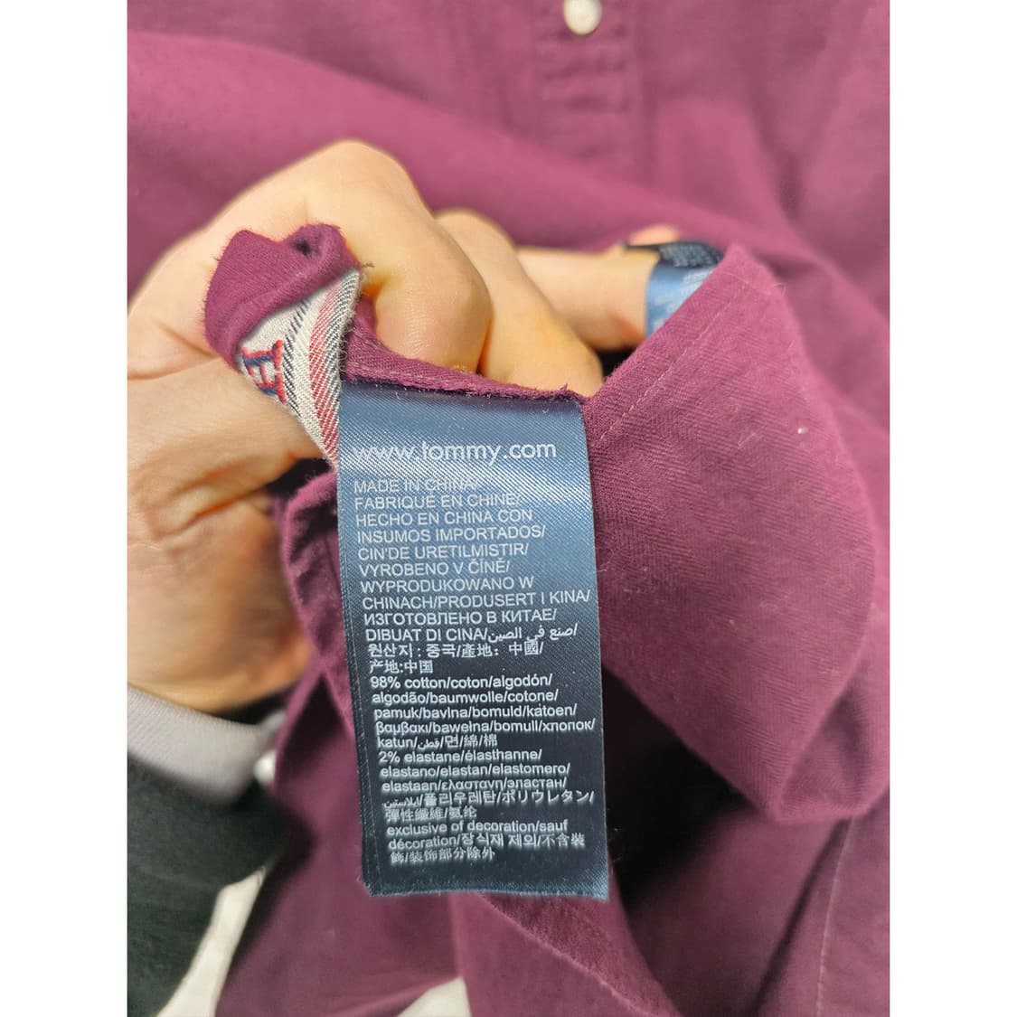 택포_ 타미힐피거 슬림핏 셔츠 M ehc 상품이미지3