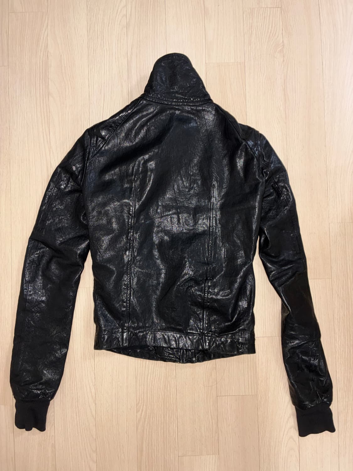 Rick Owens Intarsia High Neck 레더자켓 상품이미지6