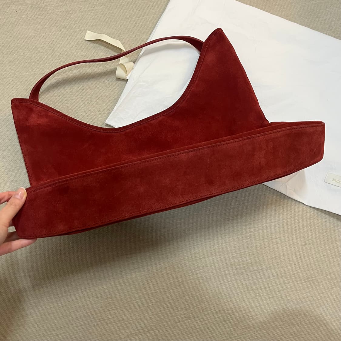 스무드무드 에트나 와이드백_ 레드 스웨이드 상품이미지8