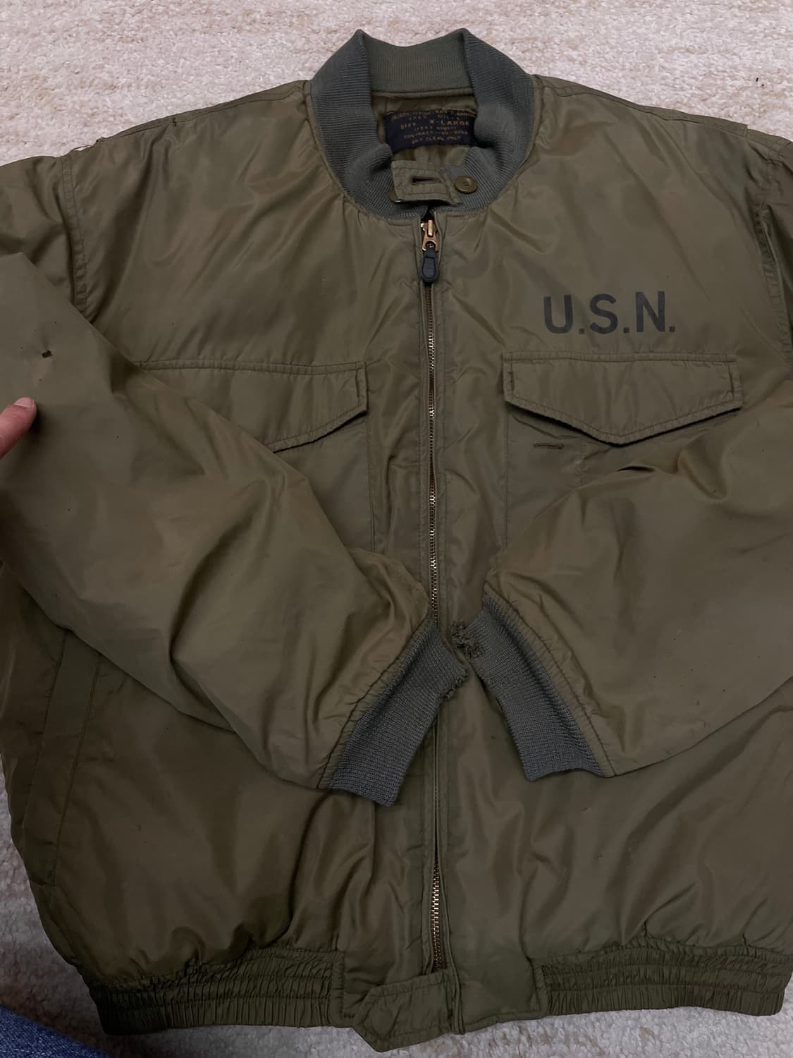 [XL] 밀리터리 U.S NAVY G-8 WEP 플라이트 자켓 상품이미지7
