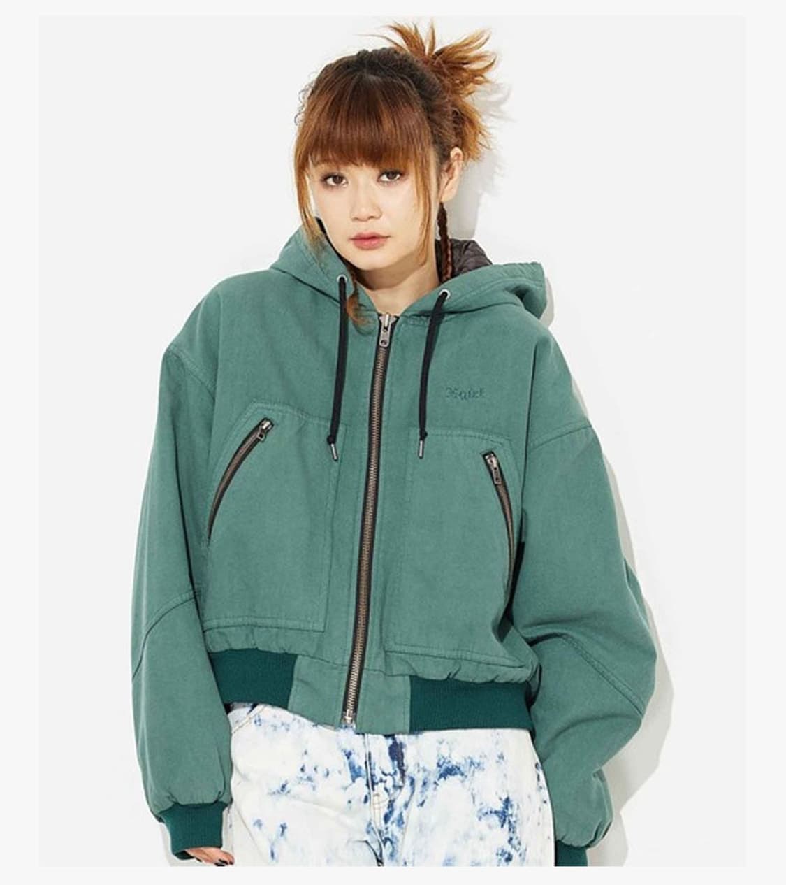 X-GIRL - DUCK HOOD ZIP UP 상품이미지2