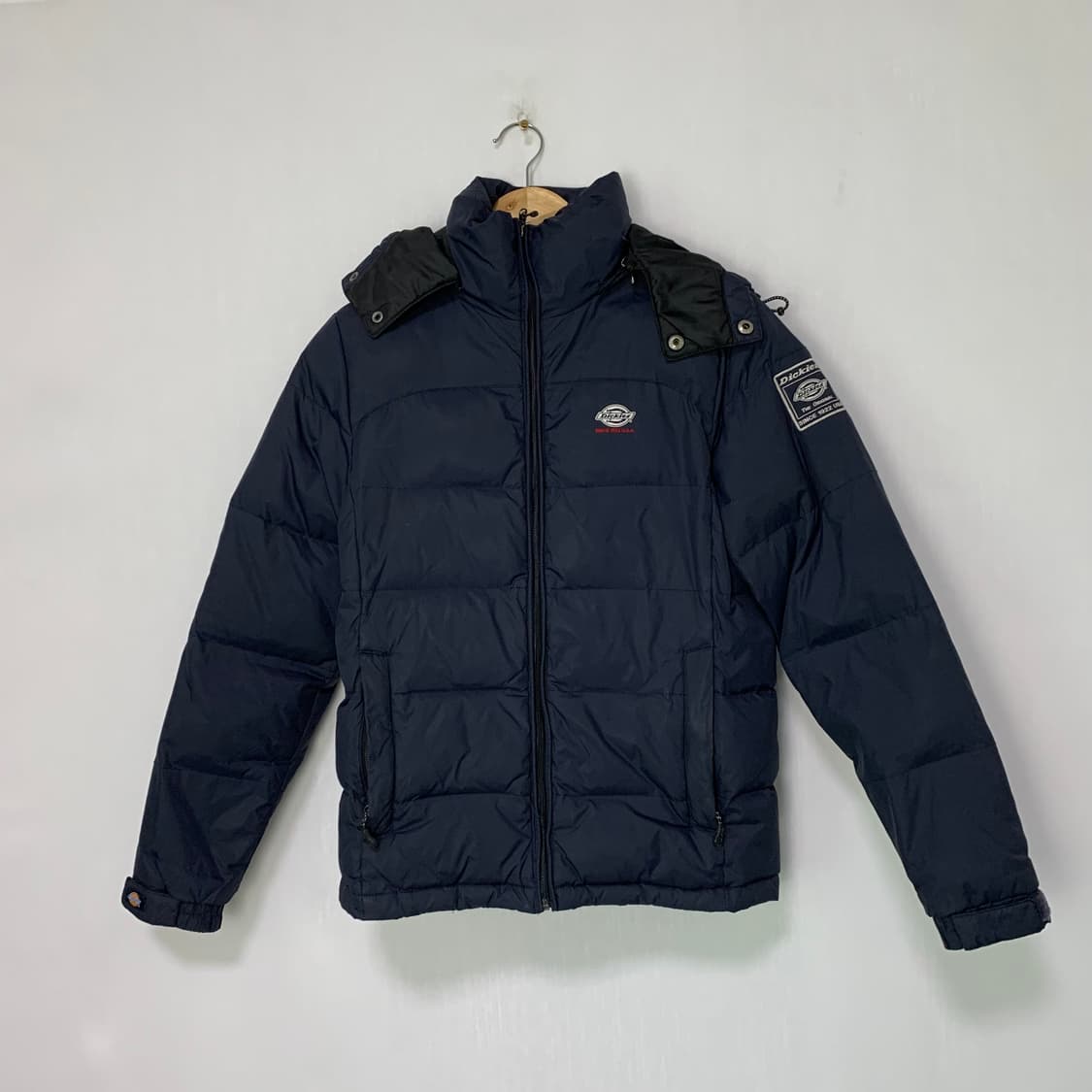 디키즈 빈티지 네이비 푸퍼 후드 패딩 점퍼 남성 S 남녀공용 상품이미지1