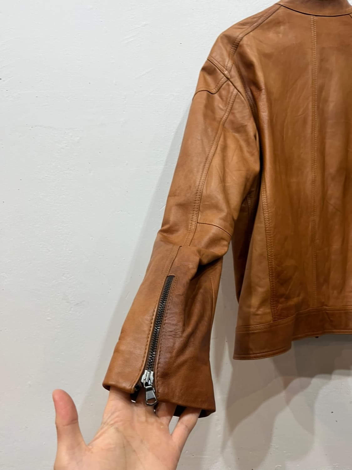 VERA PELLE 베라펠레 레더 바이커 자켓 Made in ITALY 상품이미지5