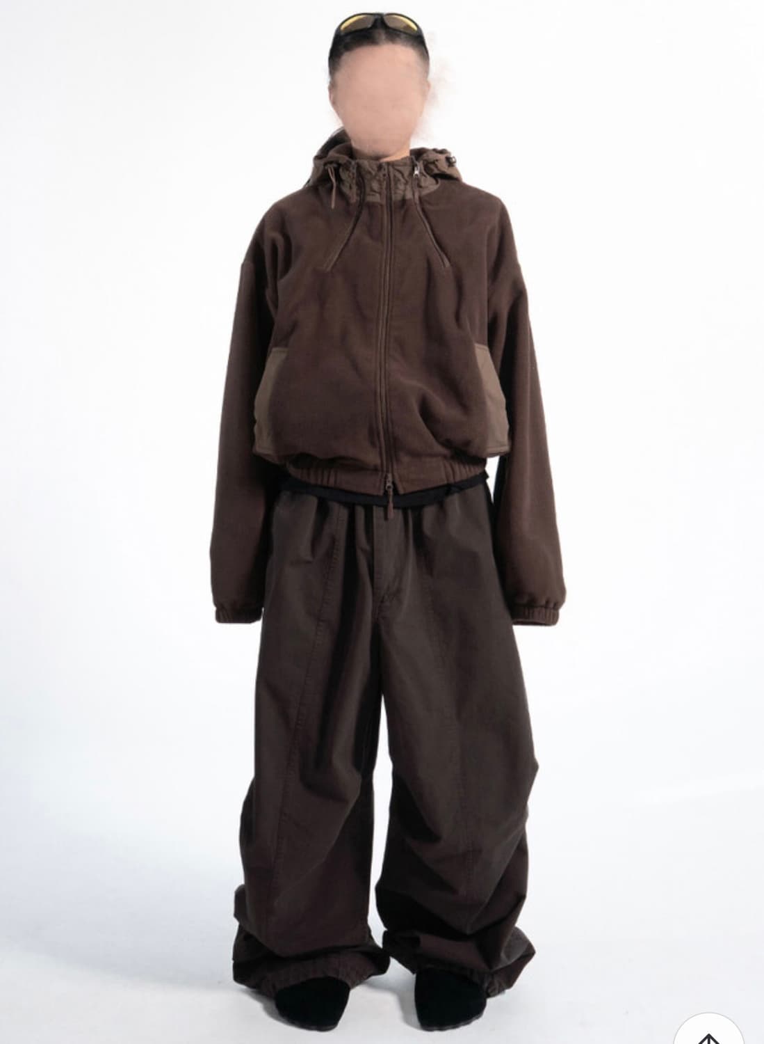 neck side cropped fleece jumper 상품이미지3