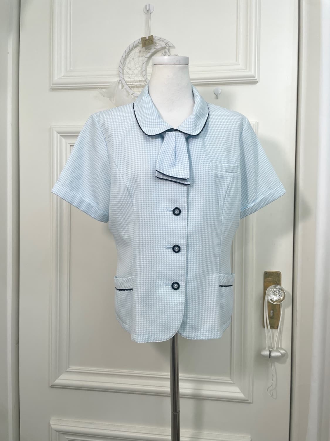 sky blue tweed handkerchief summer jacke 상품이미지2