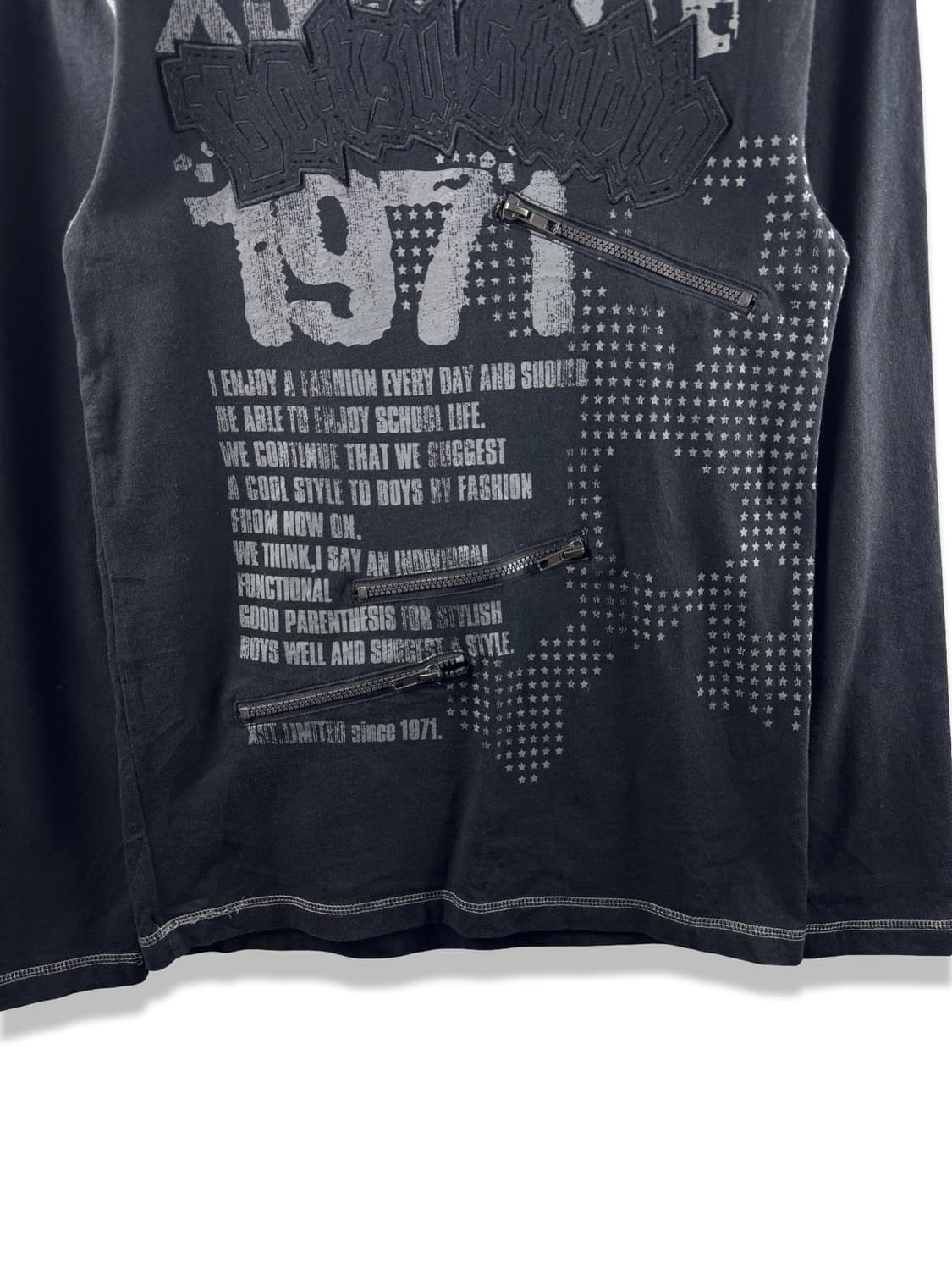 JPN Y2K 스컬 지퍼디테일 롱슬리브2148 상품이미지4