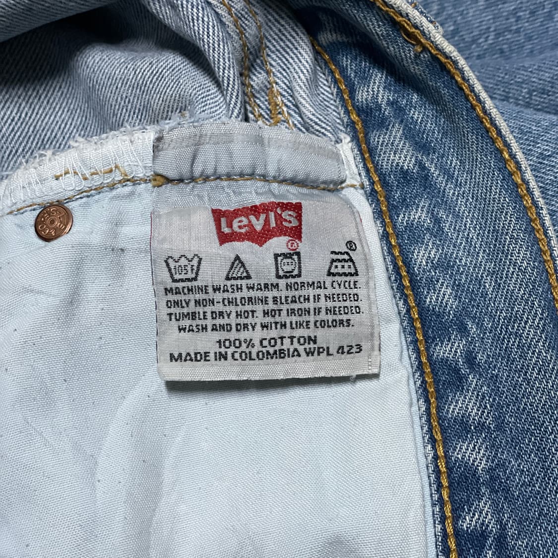 리바이스 501 연청 38x32 상품이미지7