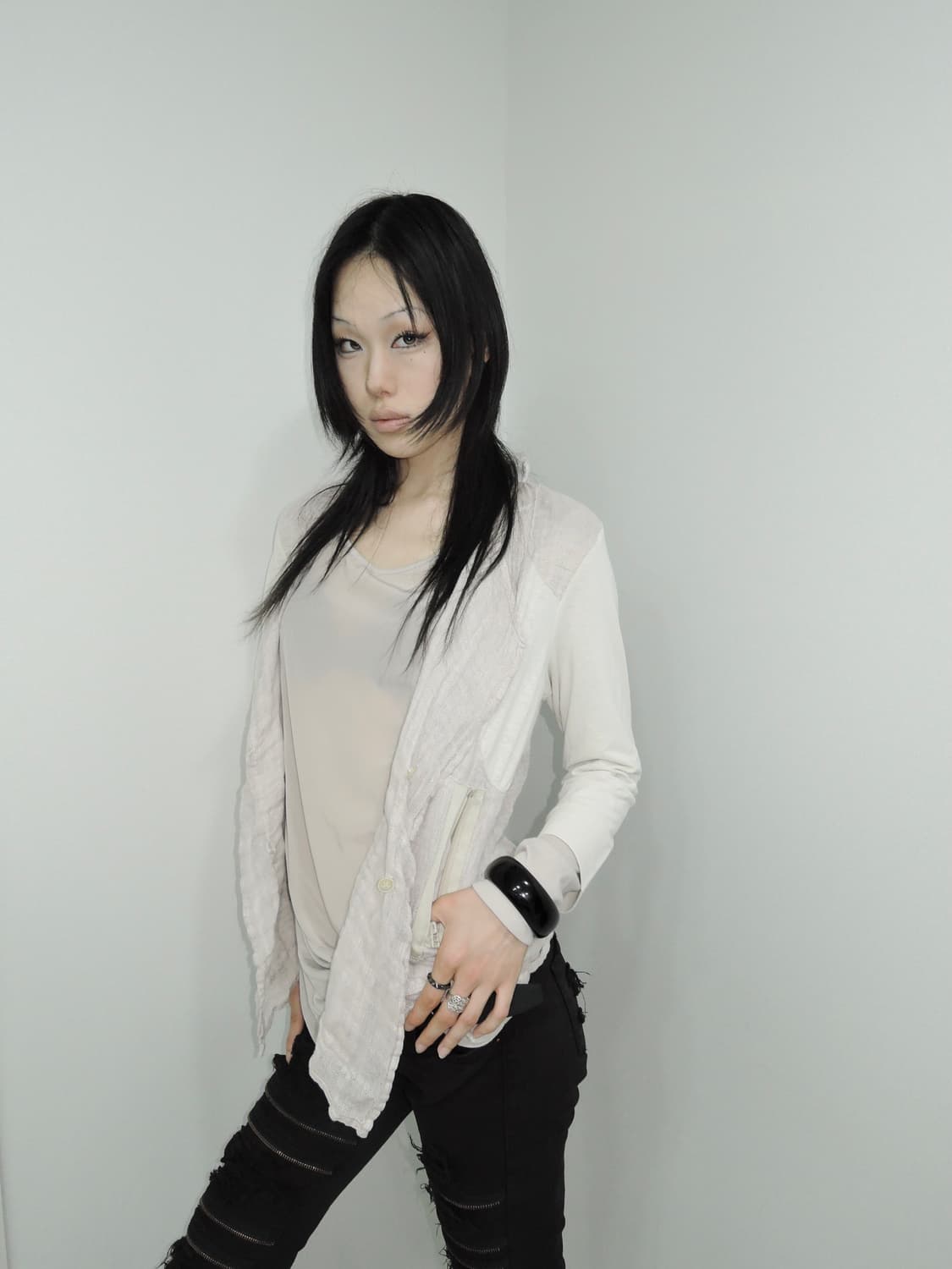 Asymmetric Hooded Jacket 상품이미지2