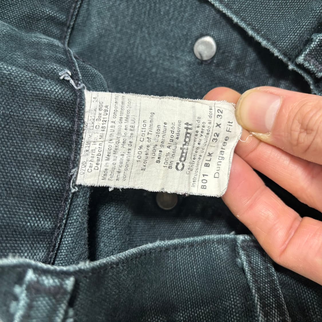 칼하트 b01 더블니 블랙 상품이미지10