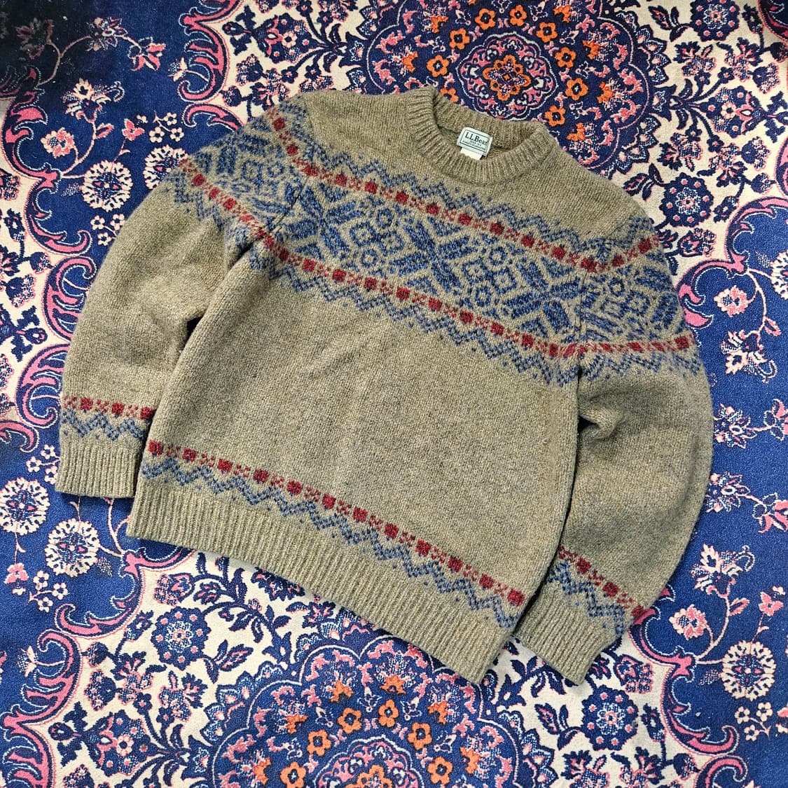 엘엘빈(LL.BEAN) 90's 빈티지 노르딕 램스울 니트 M size 상품이미지1