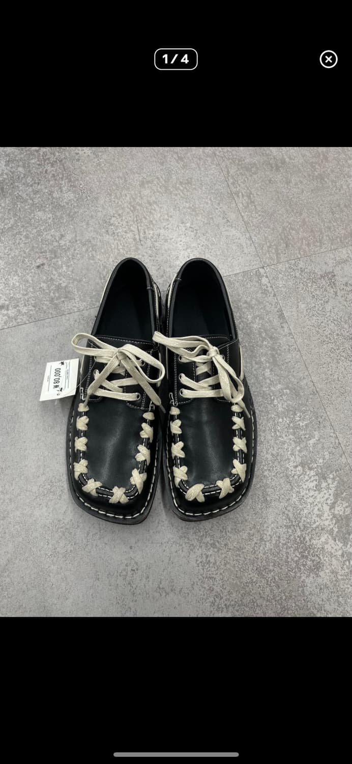 빈티지 캠퍼 에키 레이스업 블랙 레더 로파 A3460 상품이미지1