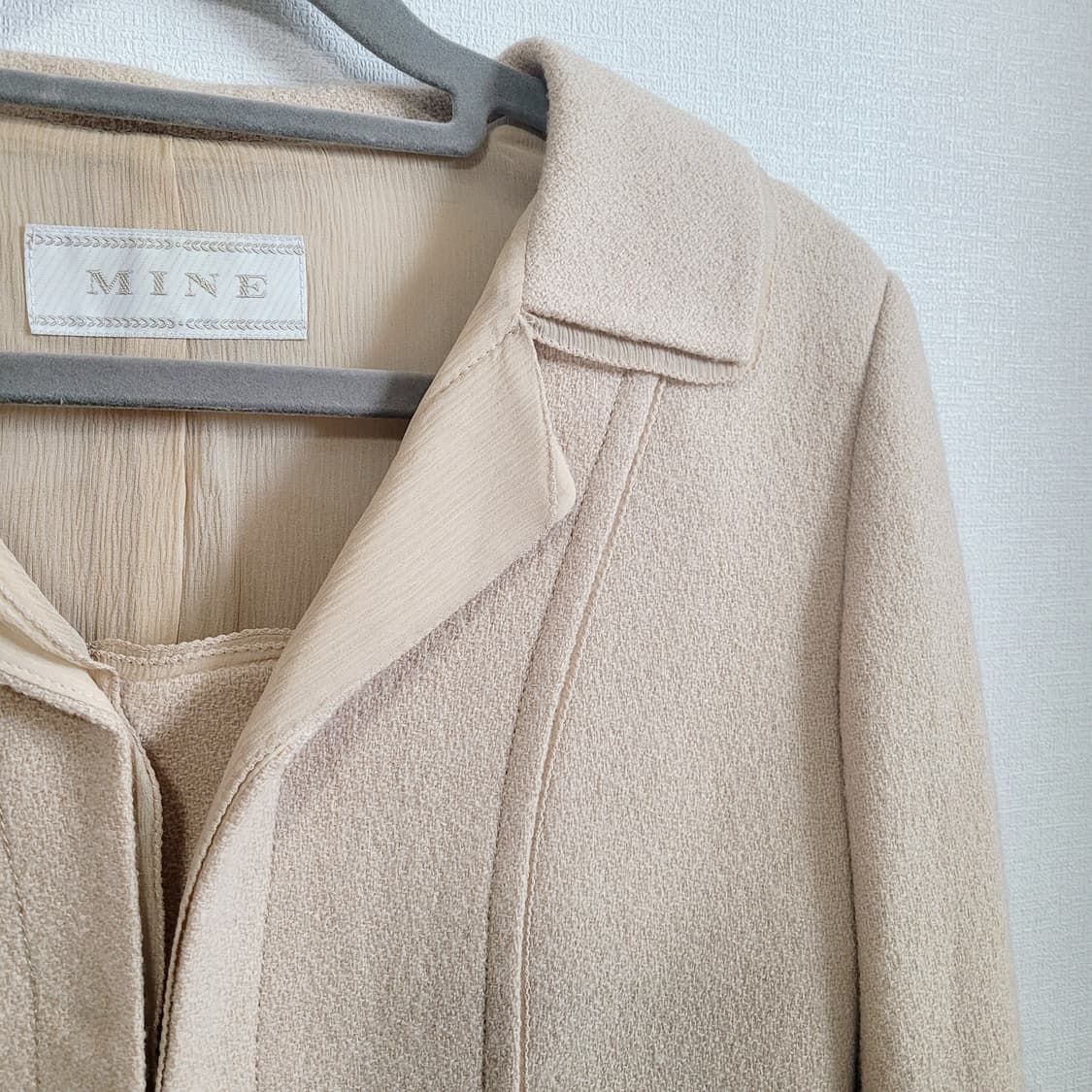 한섬 MINE 마인 울98% 자켓 (55) 안 덥고 무겁지 않음/상태최상 상품이미지3