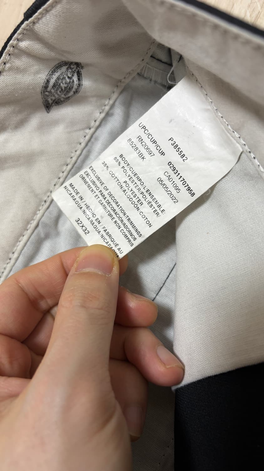 디키즈 더블니(85283)워크 팬츠 블랙 32x32 상품이미지3