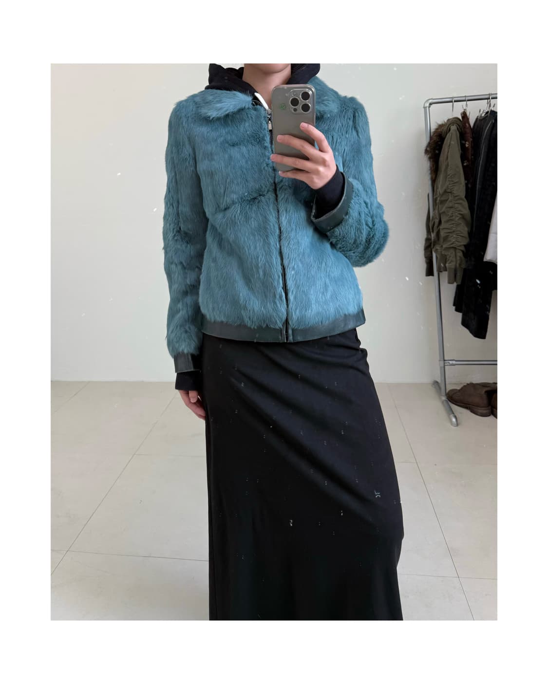 빈티지 래빗퍼 양가죽 자켓 상품이미지2