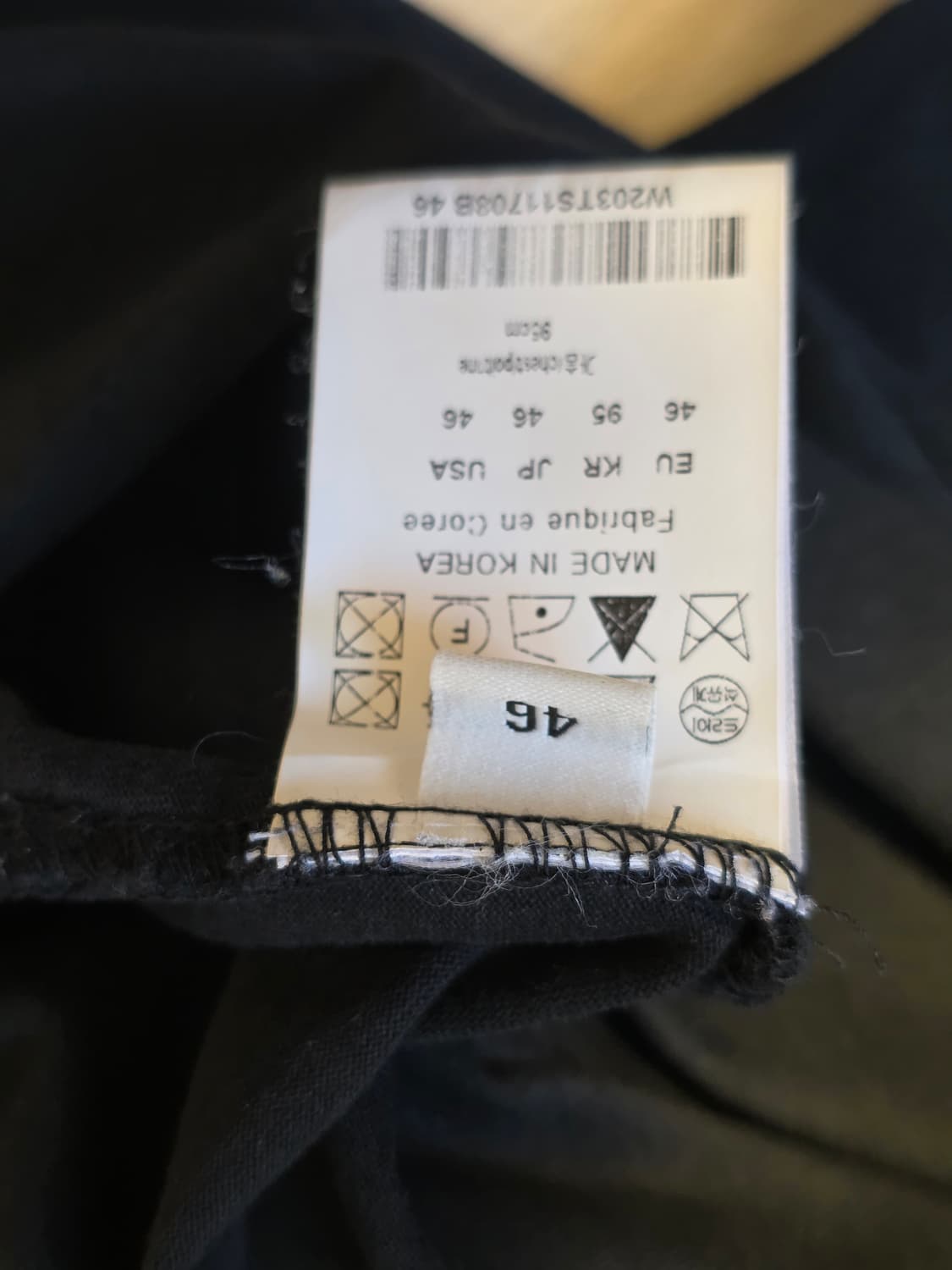 우영미 21fw 롱슬리브 블랙 46사이즈 상품이미지5