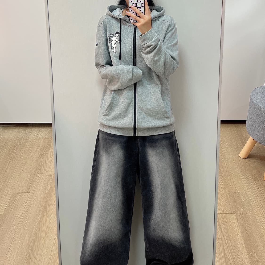 나이키 엔젤 데빌 그레이 후드집업 상품이미지1