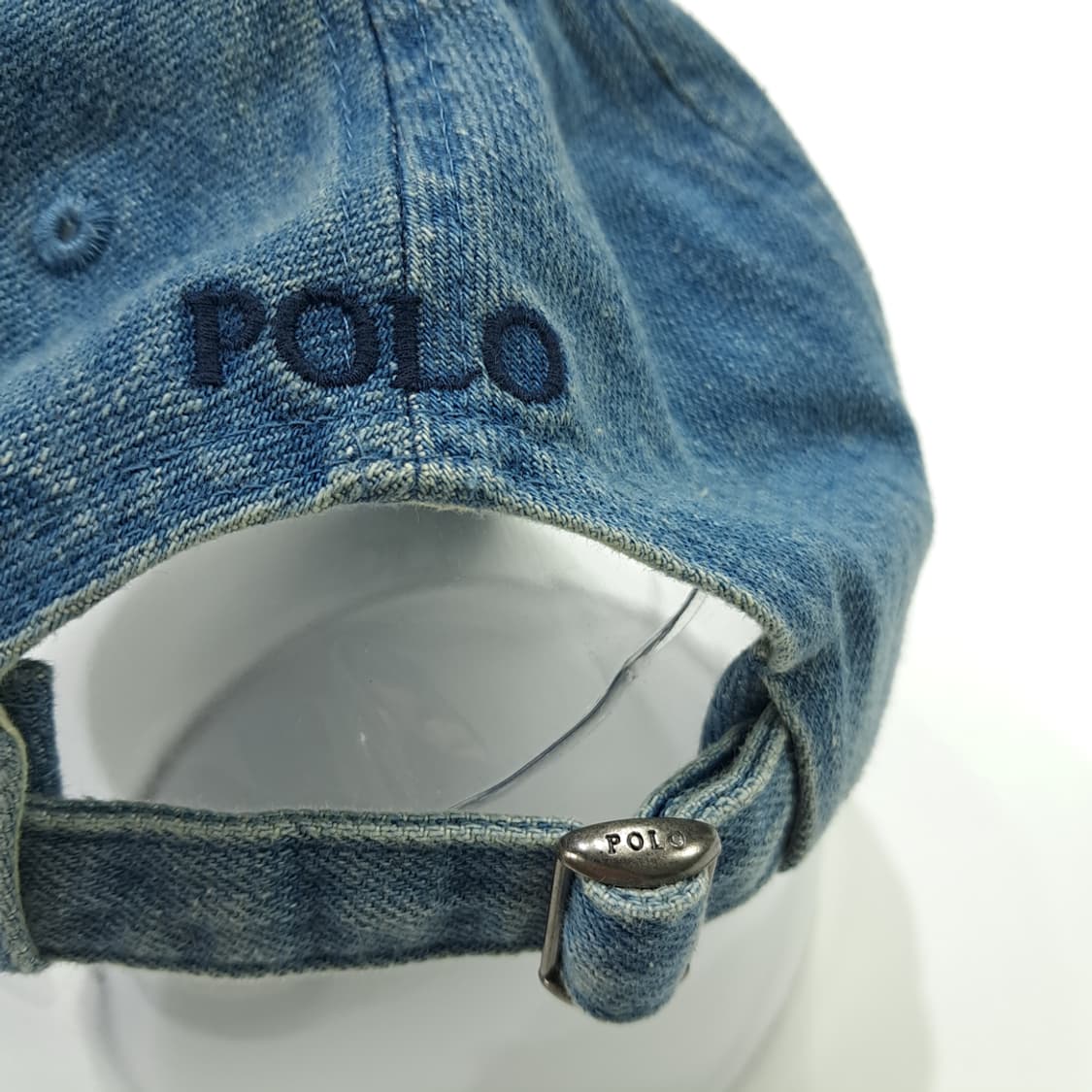 CN737 폴로 랄프로렌 데님 블랙 자수 볼캡 모자 상품이미지6