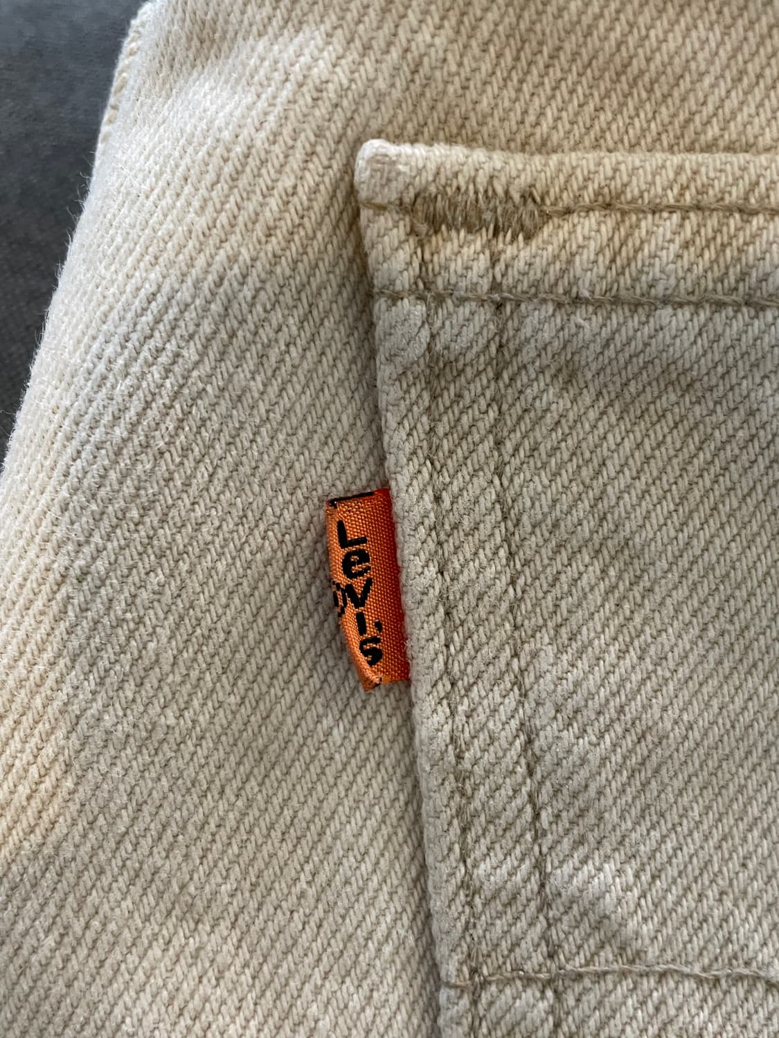 usa 리바이스550 크림색 데님 팬츠바지(오렌지탭) 상품이미지4