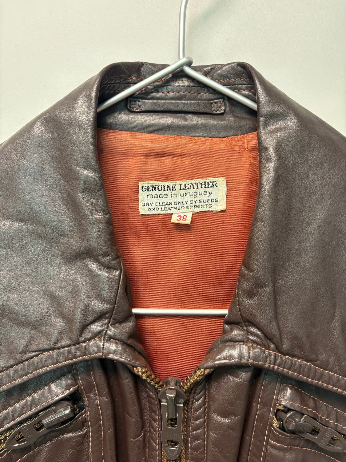 아메리칸 빈티지 웨스턴 레더 자켓 브라운 100사이즈 상품이미지3