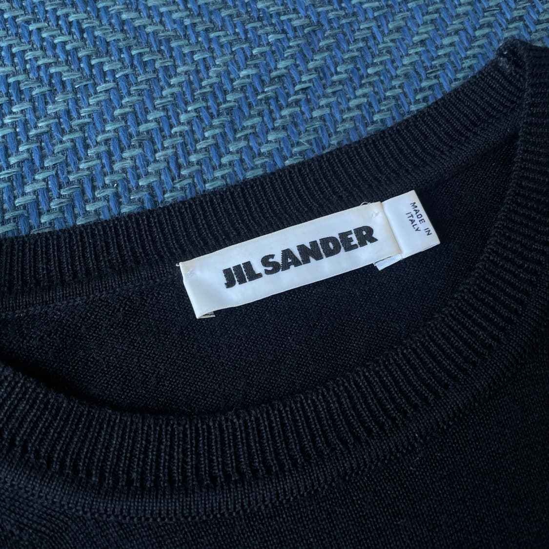 [46] Jil sander 질샌더 사이드라인 배색 니트 블랙 상품이미지6