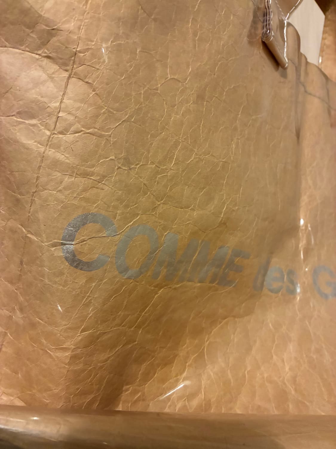 [정품] 꼼데가르송 PVC 크라프트 페이퍼 토트백 (가성비 전투용) 상품이미지2