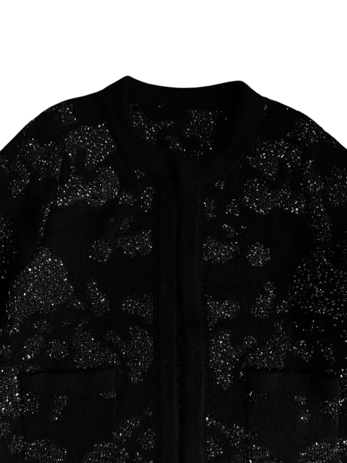 Vintage Black Glitter Knit Cardigan 상품이미지4