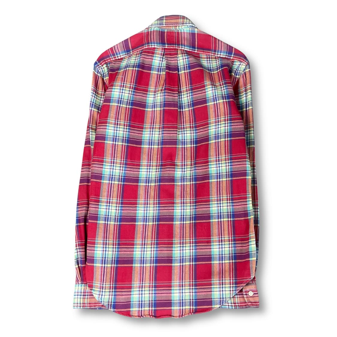 폴로랄프로렌 레드 퍼플 그린 민트 멀티 배색 체크 긴팔 셔츠 슬림핏 S 상품이미지3