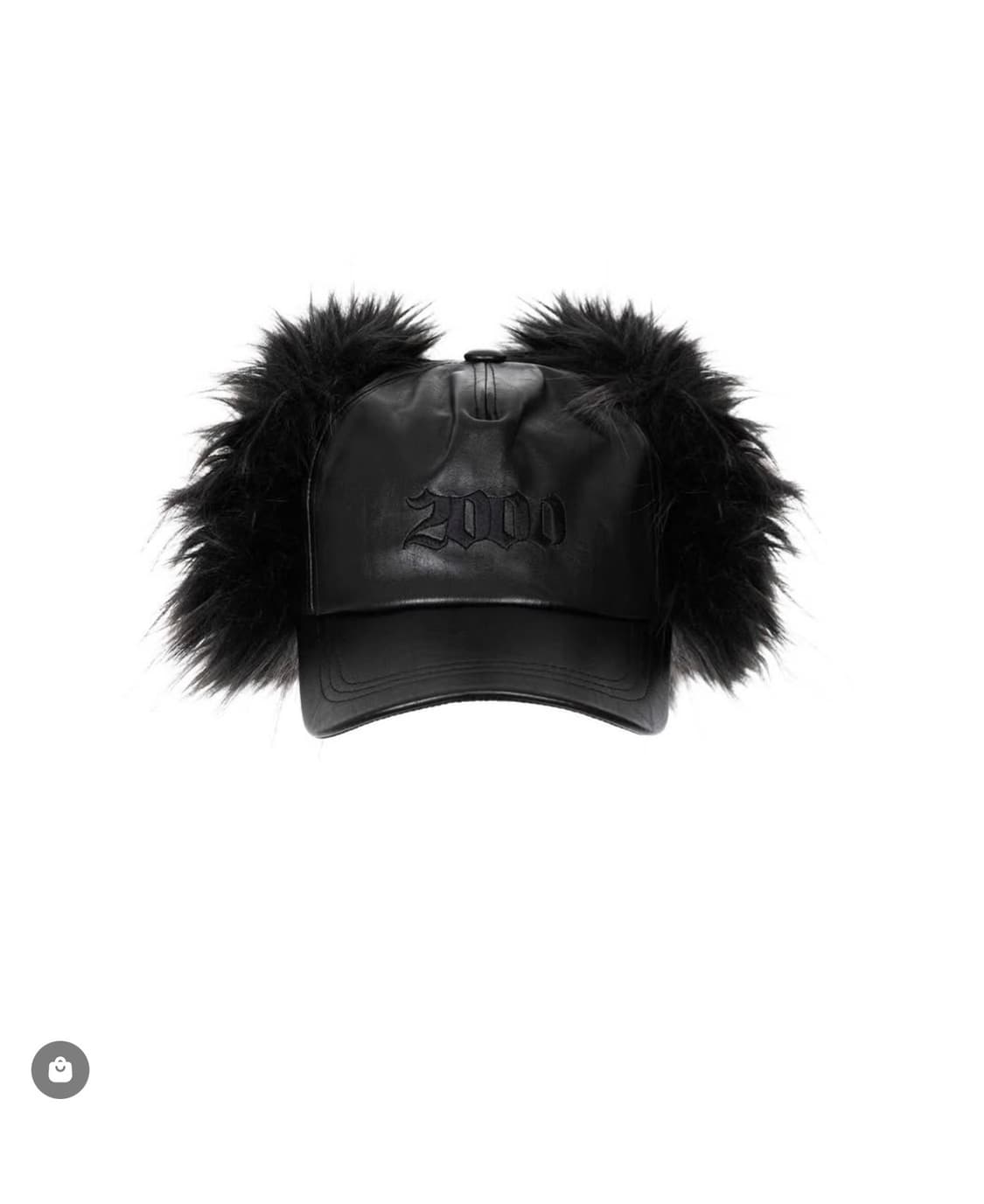 2000 fur earfrap cap(black leather) 상품이미지1
