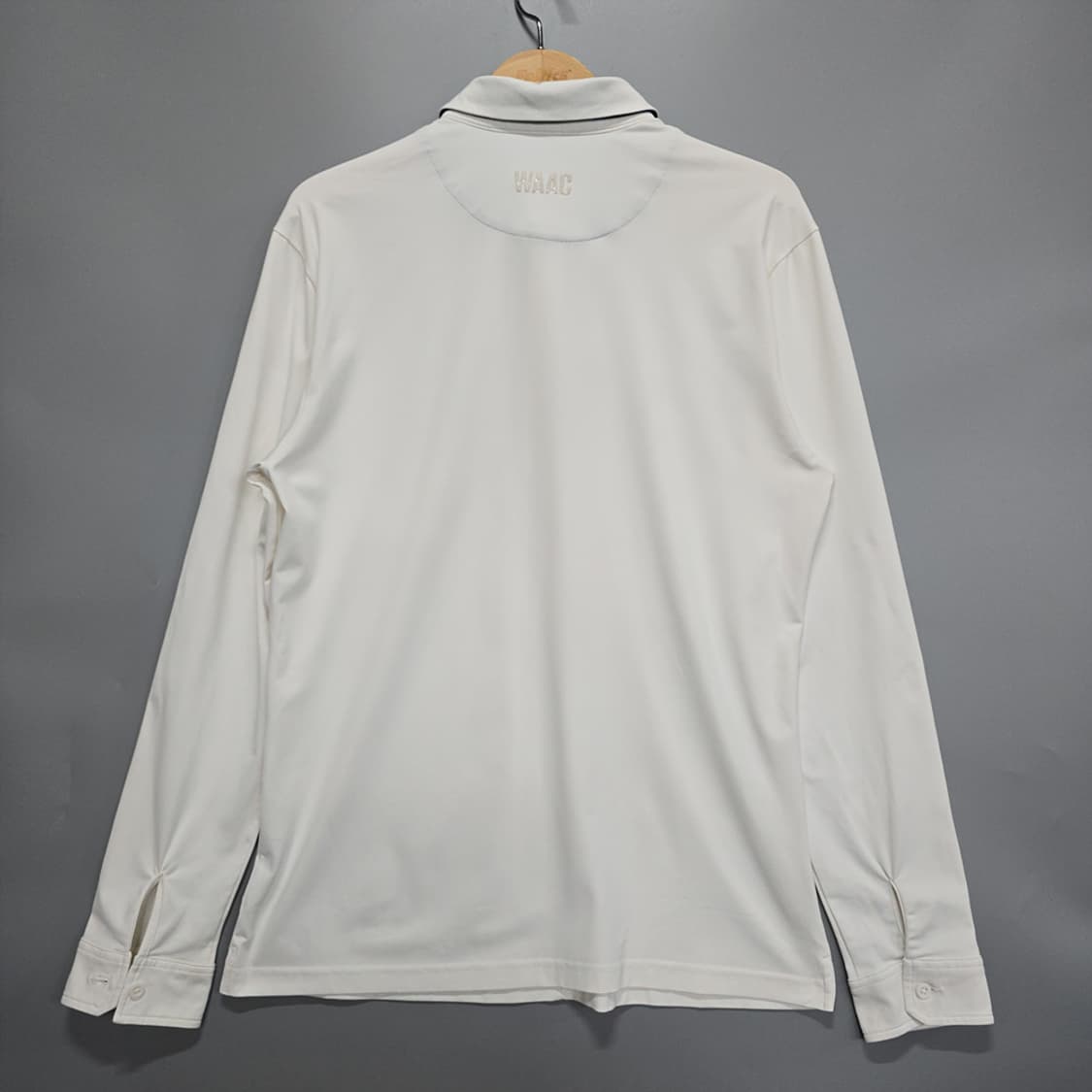 왁(WAAC) 골프 로고 긴팔 카라 티셔츠 화이트 2 상품이미지5