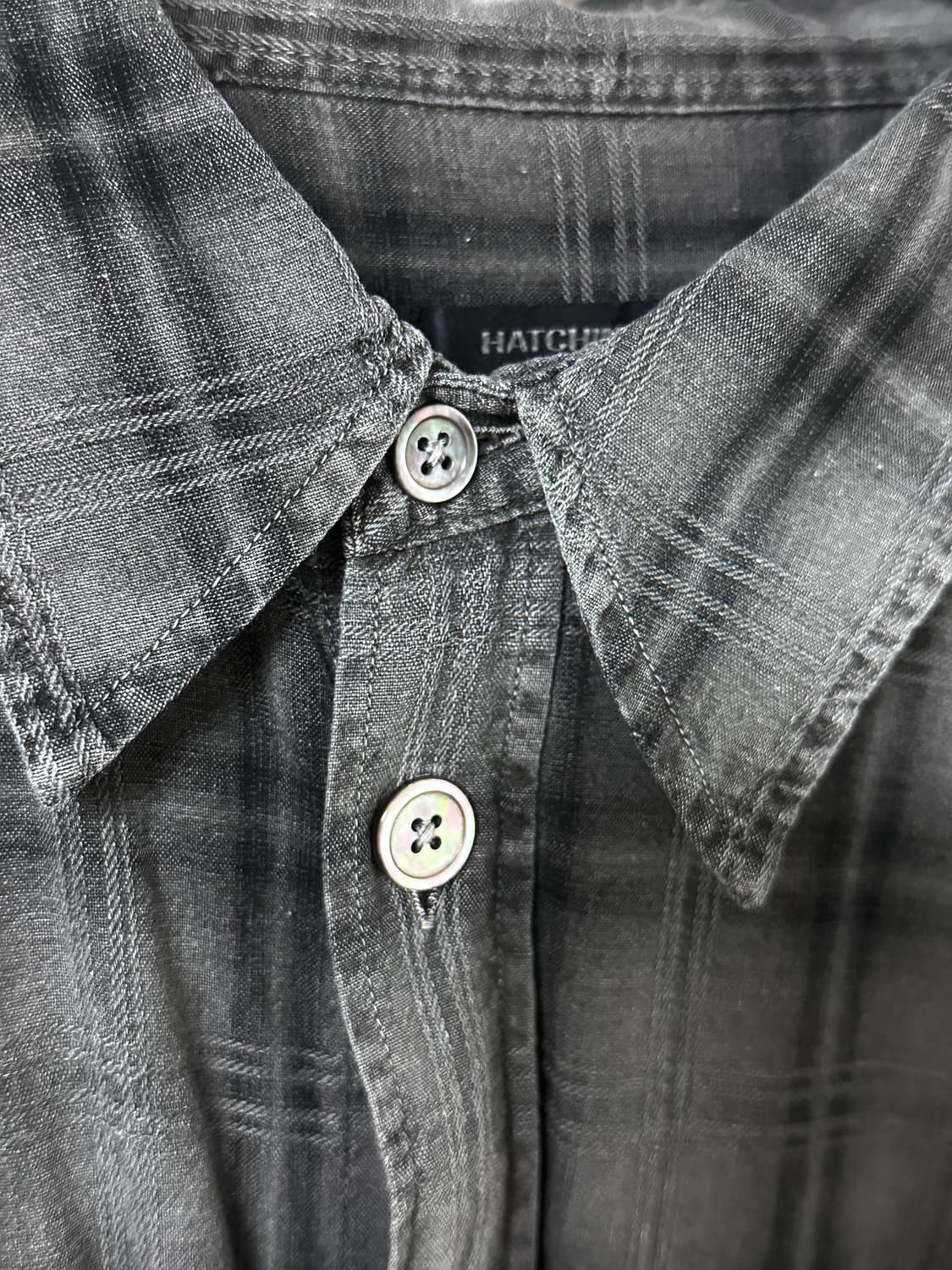 해칭룸 2pk 오버다이드 체크셔츠 그레이 상품이미지3