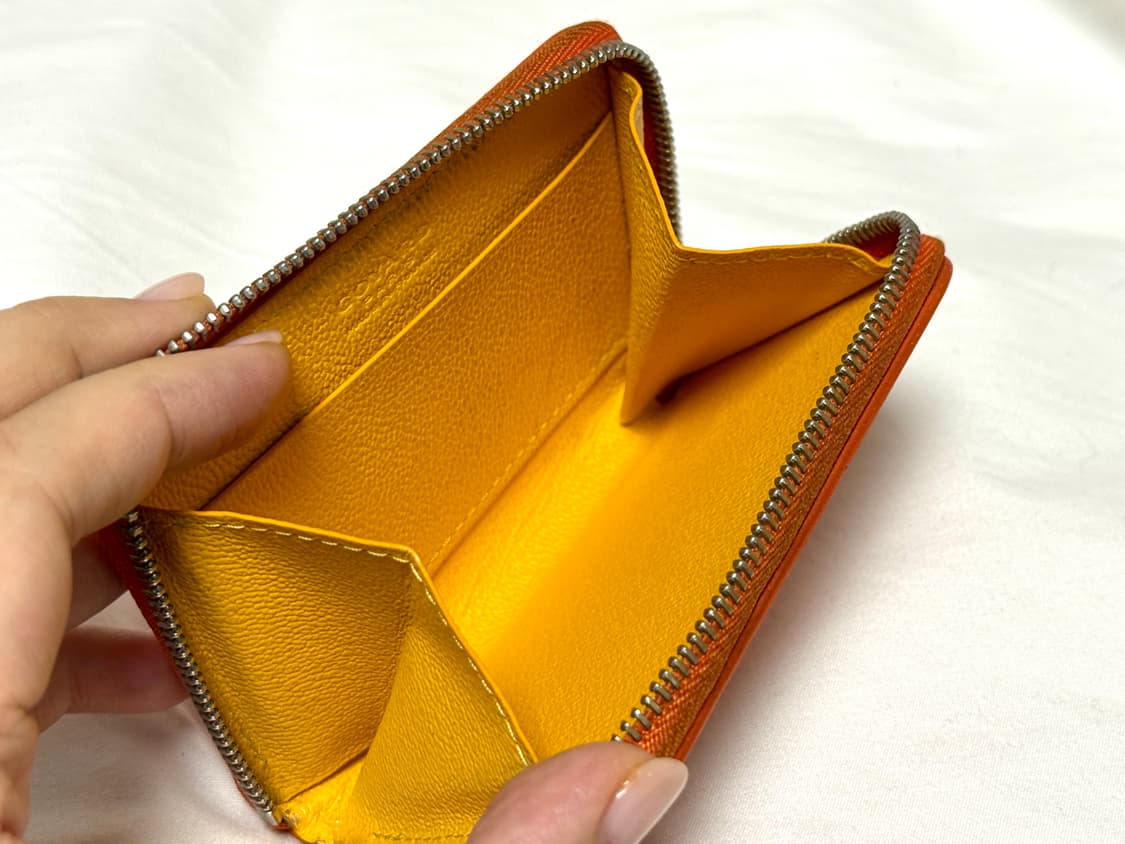 고야드 마티뇽 지퍼 카드지갑 미니 오렌지 판매합니다! 상품이미지5