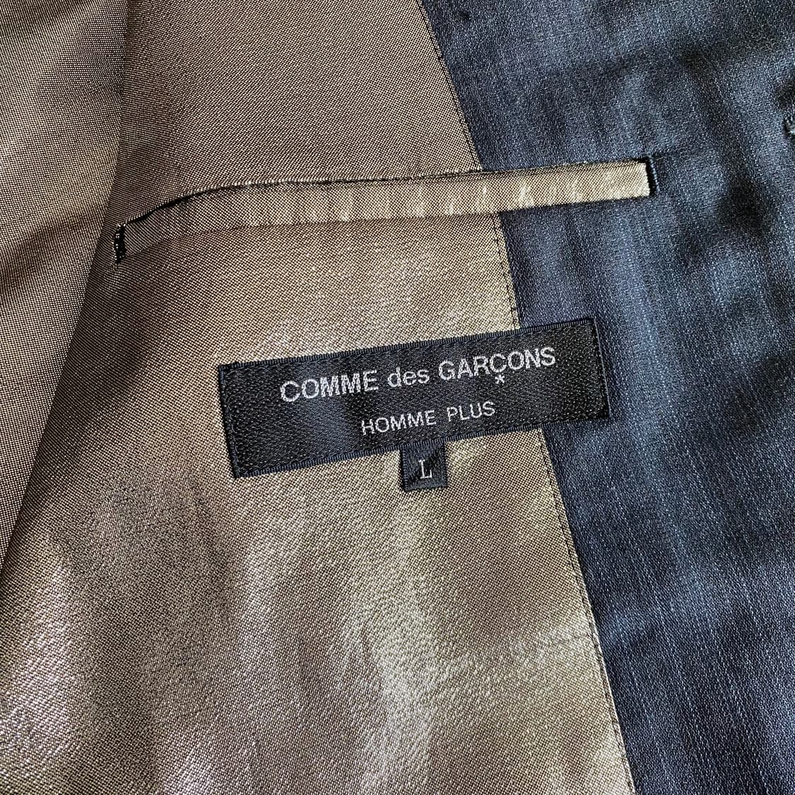 [L] 꼼데가르송 옴므 플러스 06SS 그레이 스트라이프 블레이저 상품이미지4