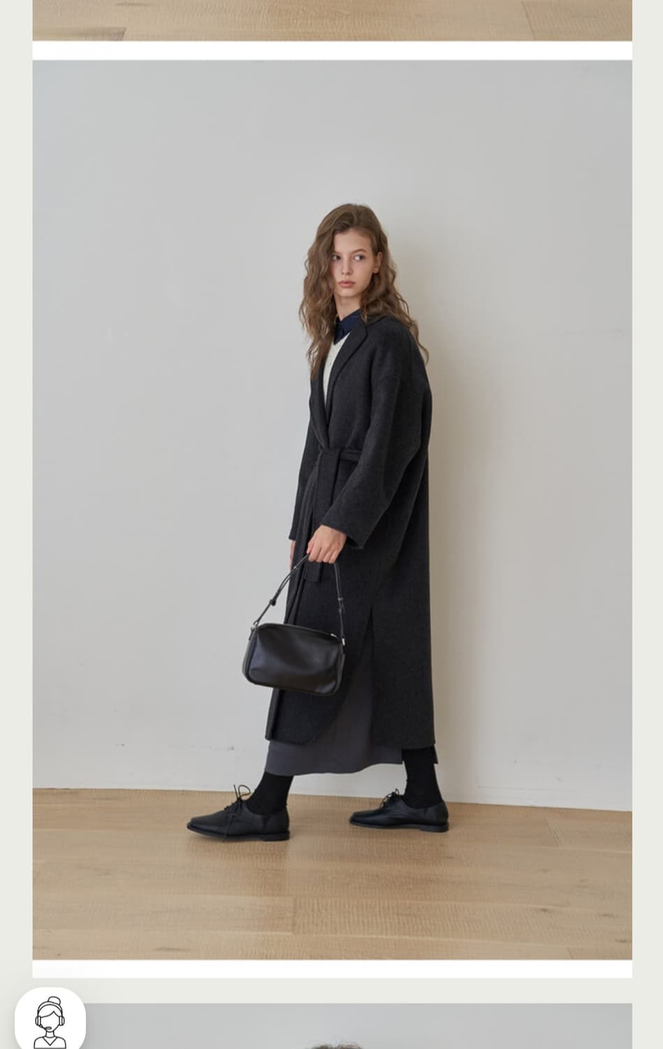 캐시미어 로브 핸드메이드 코트 차콜.56만원.택있음 상품이미지1